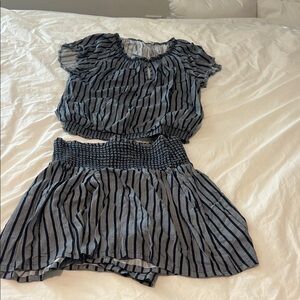 Carve Designs Blue and White Striped Garment